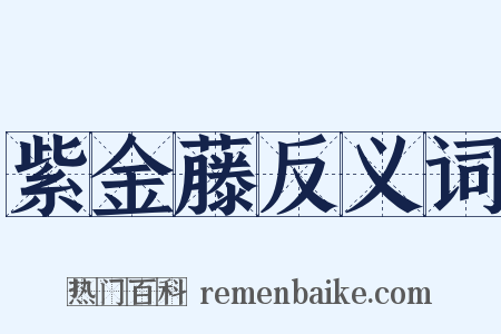紫金藤反义词是什么意思的图片